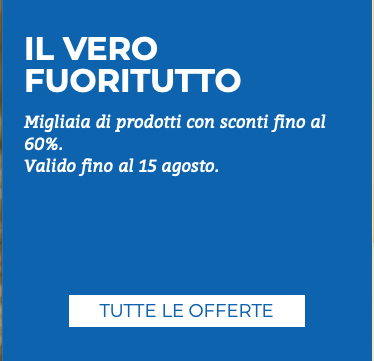 unieuro rende- migliaia di prodotti con sconti fino al 60%.
Valido fino al 15 agosto.