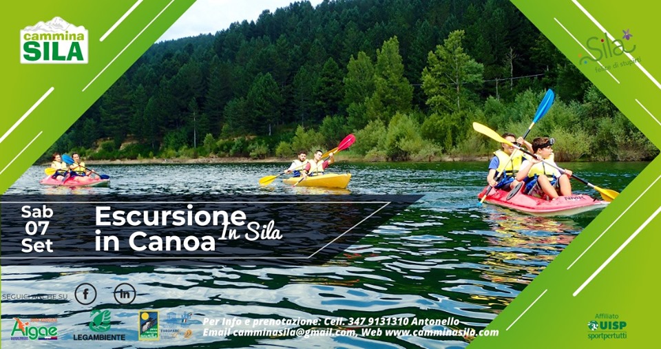 Escursione in Canoa in Sila Sabato 07 Settembre