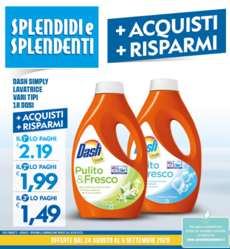Volantino Splendidi e Splendenti valido dal 24 agosto al 6 settembre 2020.