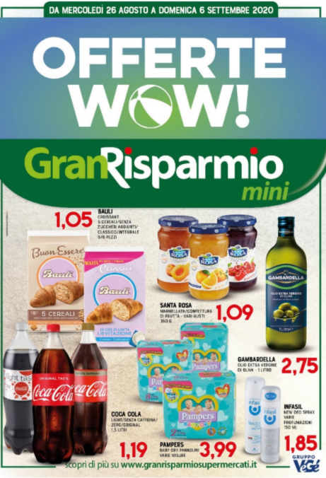 Nuovo volantino Gran Risparmio “OFFERTE WOW”