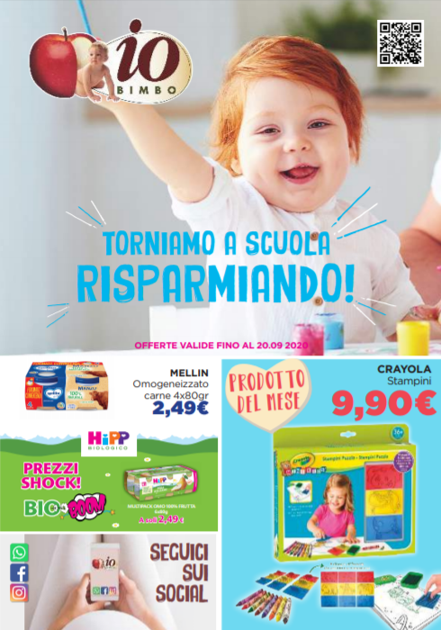Nuovo volantino degli store IO BIMBO valido fino a giovedì 20 settembre 2020.