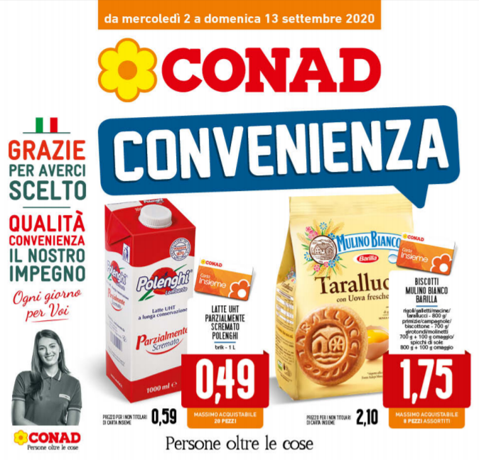 Nuovo volantino supermercati Conad dal 2 al 13 set