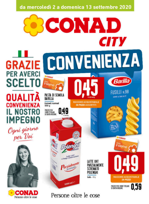 Nuovo volantino dei Supermercati Conad City con offerte valide da mercoledì 2 a domenica 13 settembre.
