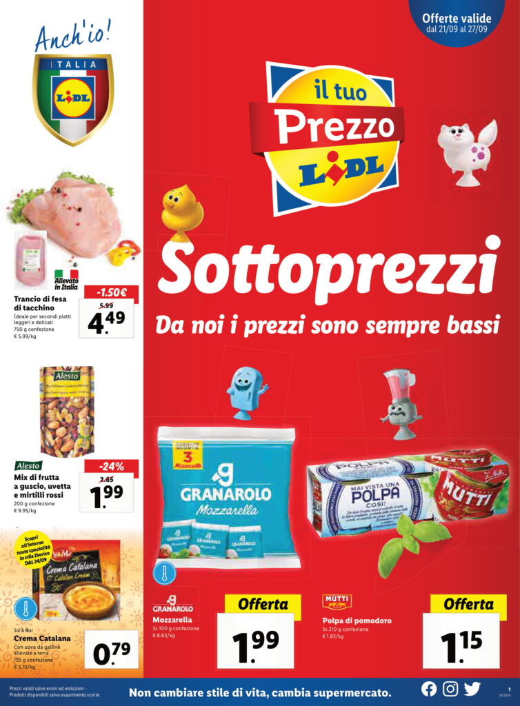 Il volantino lidl è valido dal 21 al 27 settembre 2020.