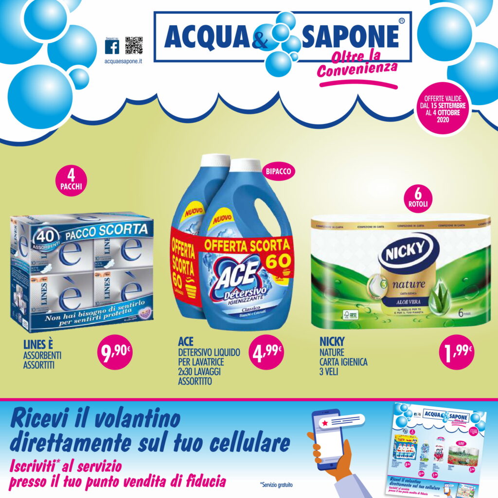 Volantino Acqua&Sapone Cosenza dal 15 Set al 04 Ott