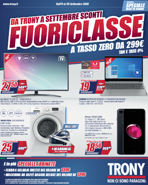Trony: volantino SCONTI FUORICLASSE 8-29 Set