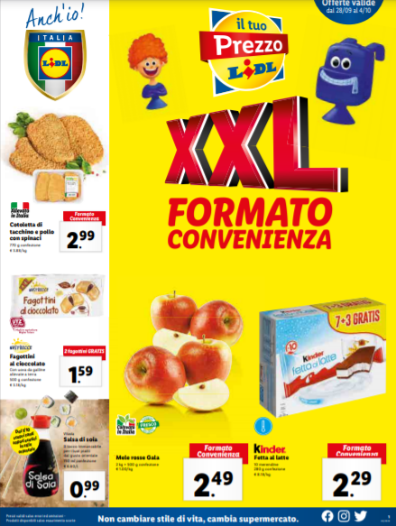 Nuovo volantino LIDL da lunedì 28 Settembre fino a domenica 4 Ottobre 2020.