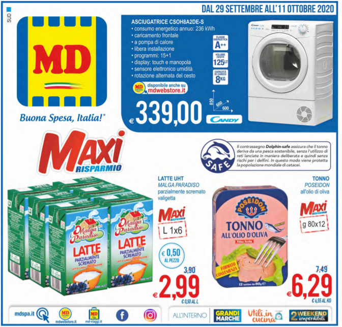 Nuovo volantino Supermercati MD 29 Set-11 Ott