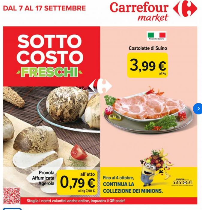 Nuovo volantino Carrefour Market valido da lunedì 7 a giovedì 17 Settembre 2020.