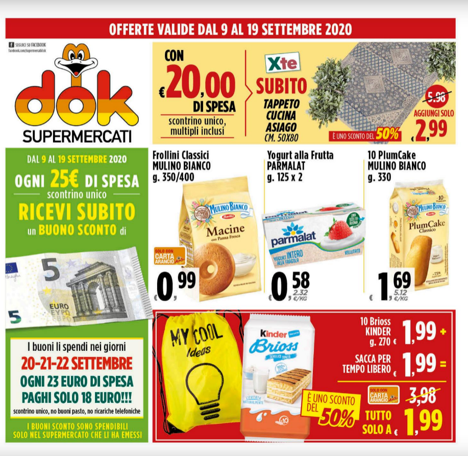 Nuovo volantino supermercati DOK 9-19 Set