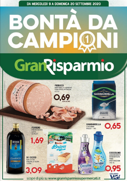 Nuovo volantino Gran Risparmio 9-20 Set