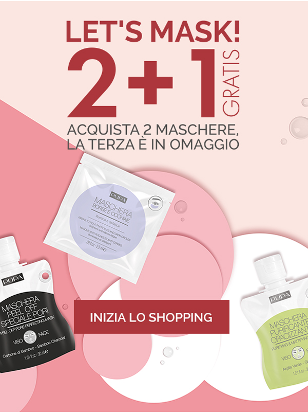 PUPA Acquista 2 maschere, la terza è in omaggio