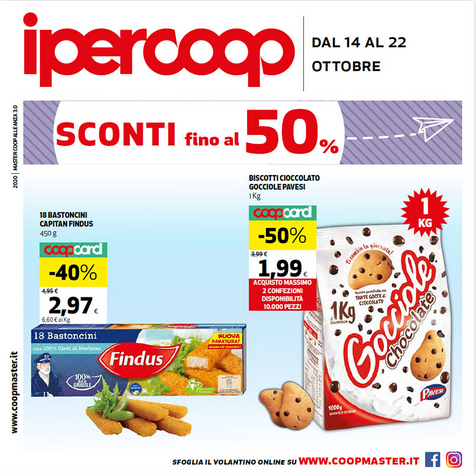 volantino ipercoop cosenza dal 14 al 22 ottobre 2020