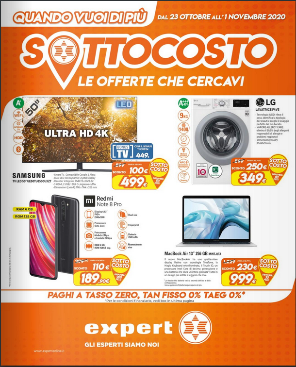 volantino expert 23 otto -01 nov 2020