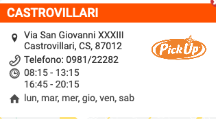 pick up castrovillari