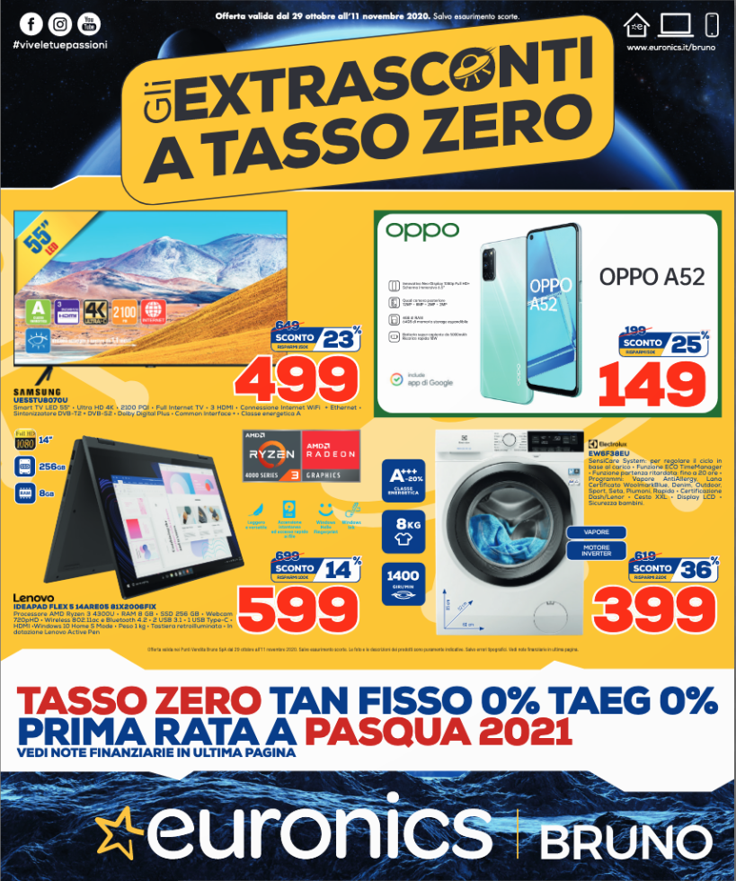 Euronics Extrasconti a Tasso ZERO