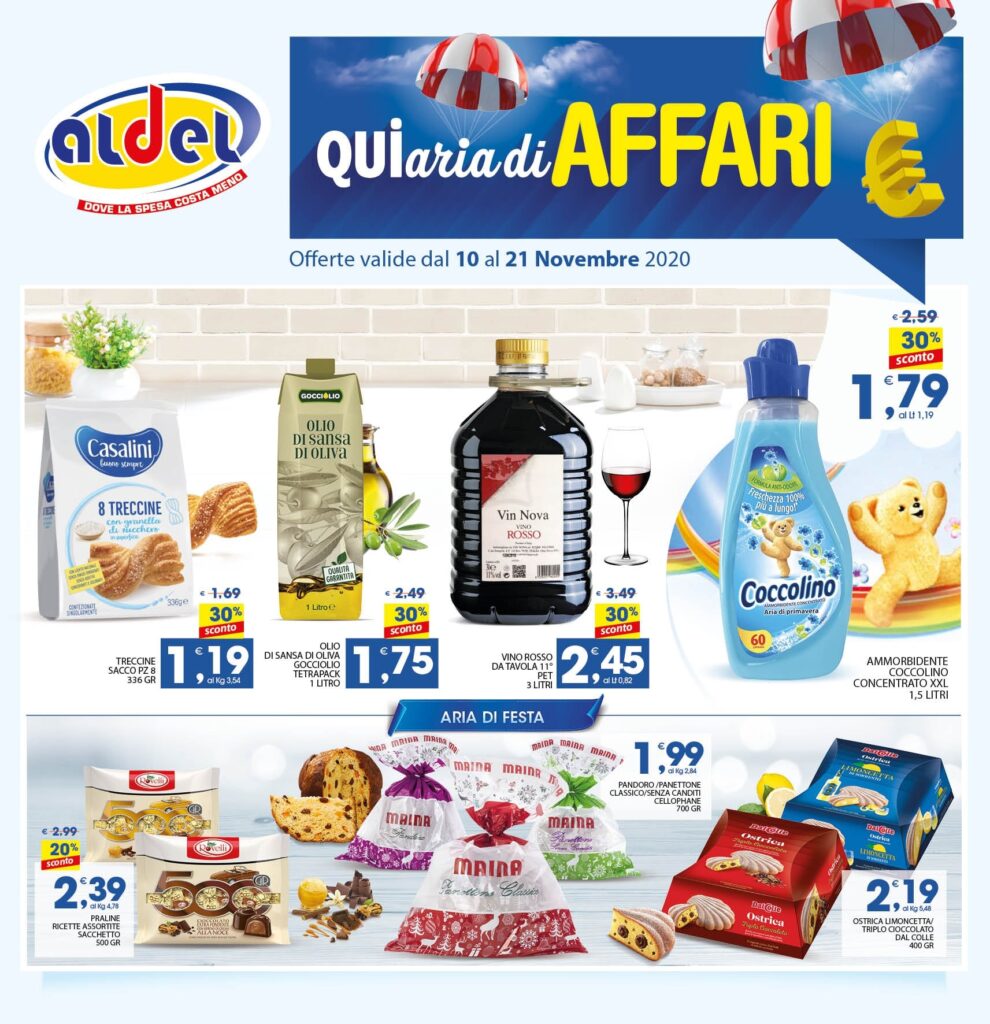 Volantino Aldel: Qui aria di AFFARI!