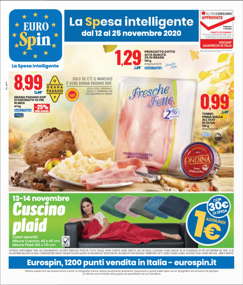 Volantino Eurospin dal 12 al 25 Novembre 2020