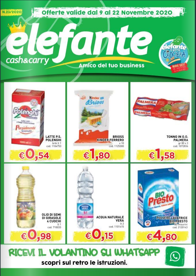 Volantino L'elefante dal 09-22 Nov 2020