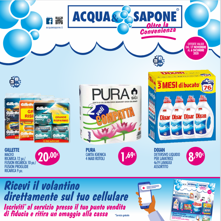 Volantino Acqua&Sapone 17 Nov al 06 Dic 2020