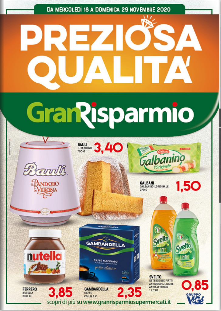 Volantino GranRisparmio Preziosa Qualità