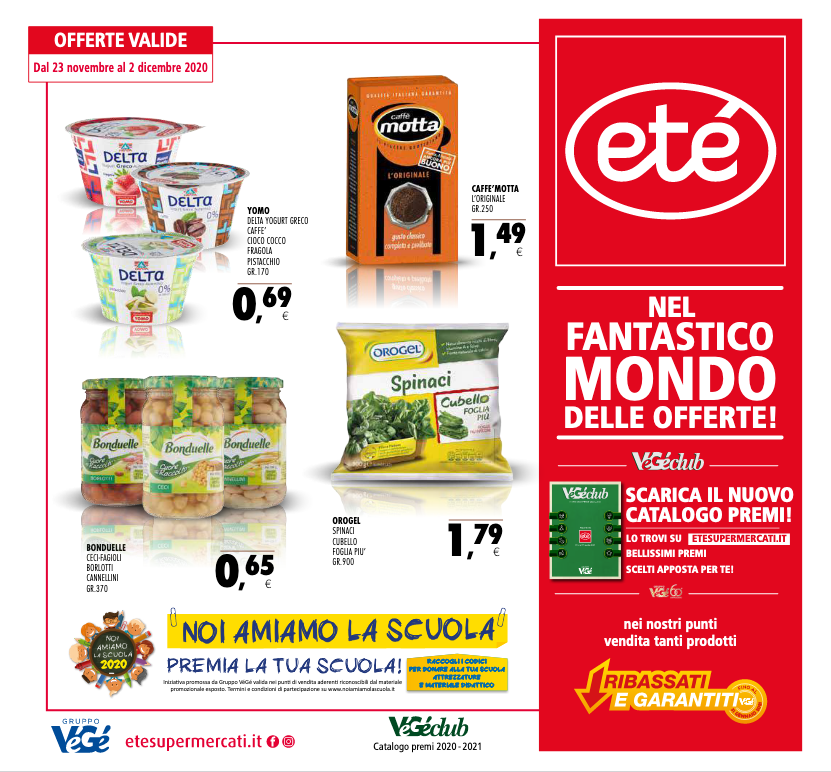 Volantino supermercati etè dal 23 Nov 2020