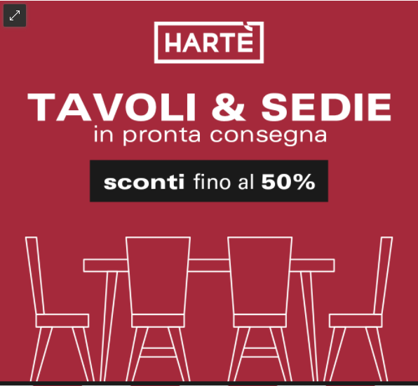 HARTE' Tavoli e Sedie Sconti fino al 50%