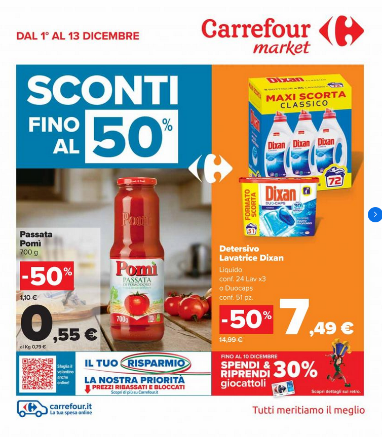 Volantino Carrefour SCONTI FINO al 50% 