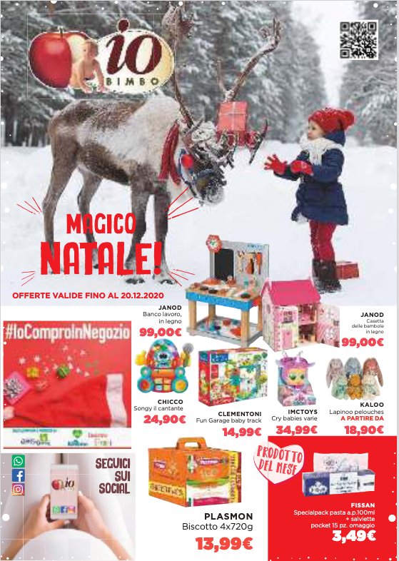Io Bimbo volantino Magico Natale