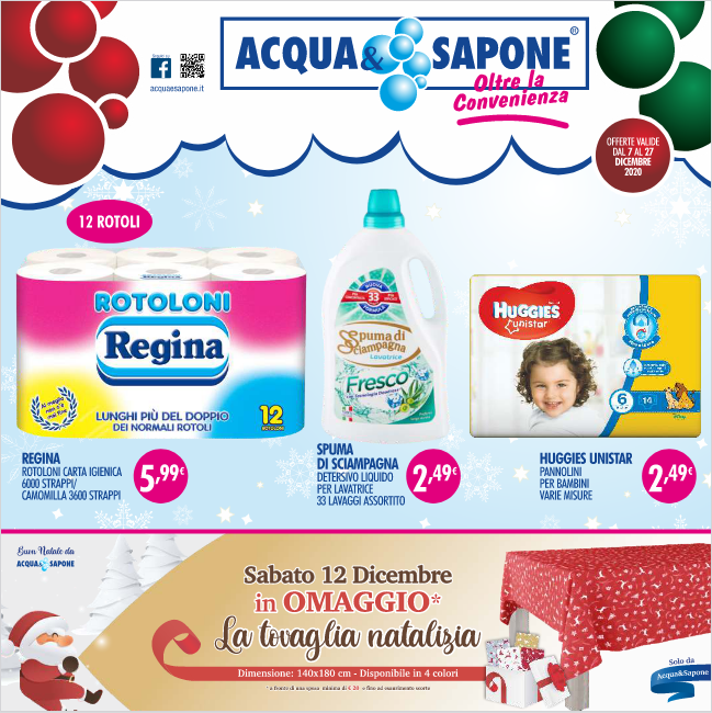 Volantino Acqua&Sapone dal 7 al 27 Dic