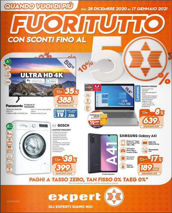 Expert FUORITUTTO sconti fino al 50%