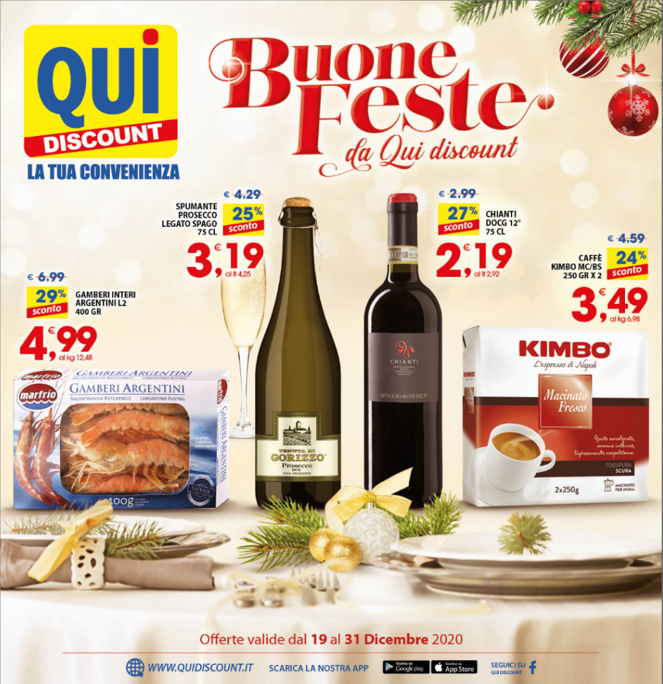 Volantino Qui discount Buone Feste