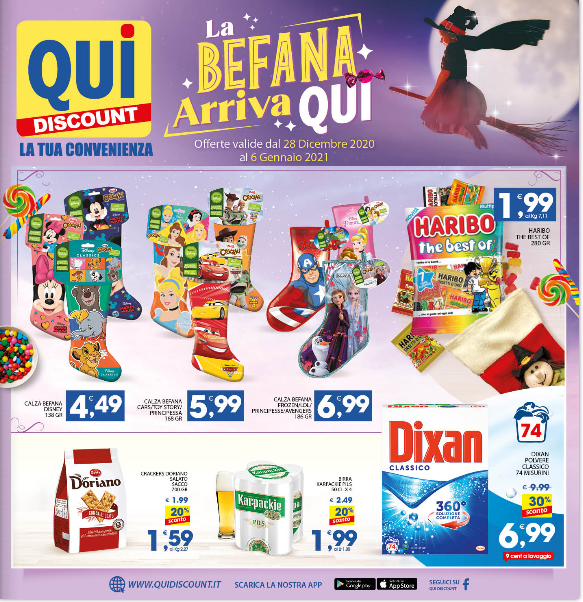 Qui discount la Befana arriva QUI!