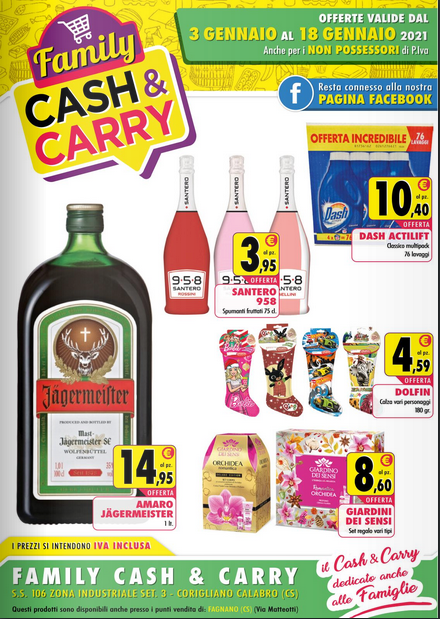 Volantino Family Cash&Carry fino al 18 Gennaio 2021