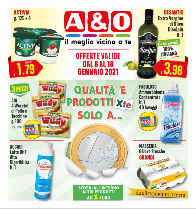 Volantino A&O tanti prodotti a 1,00€