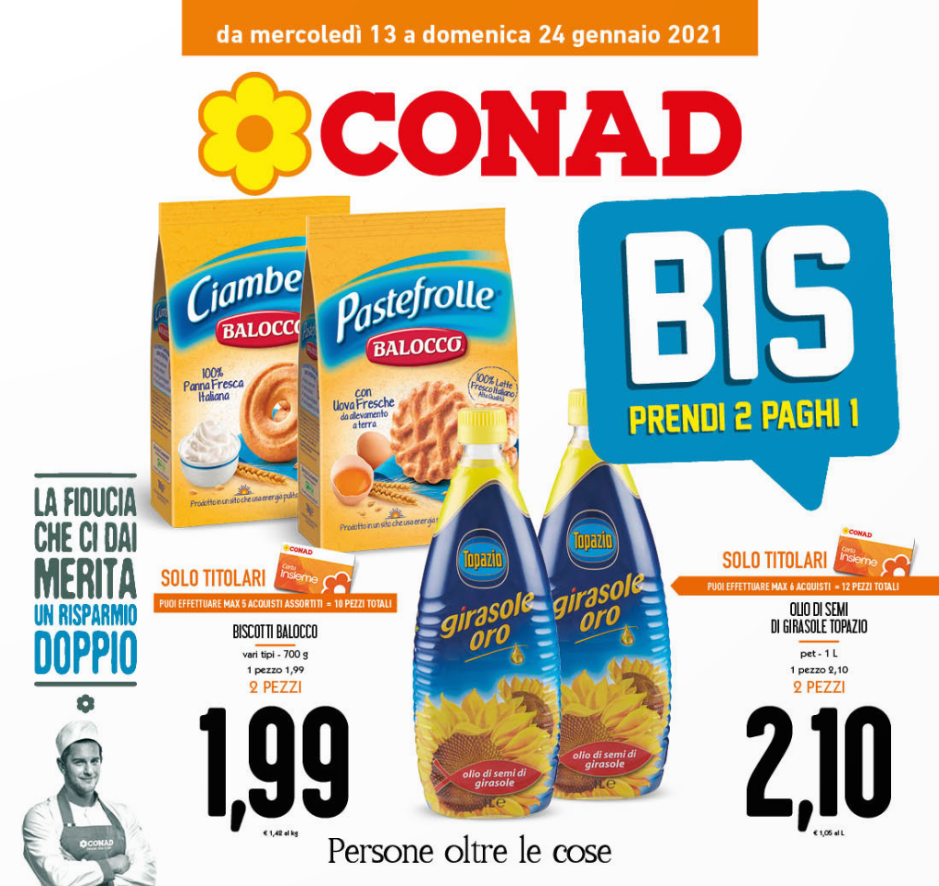 VOLANTINO CONAD PRENDI 2 PAGHI 1