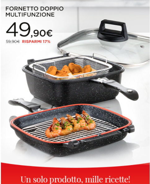 KASANOVA FORNETTO DOPPIO MULTIFUNZIONE 49,90€