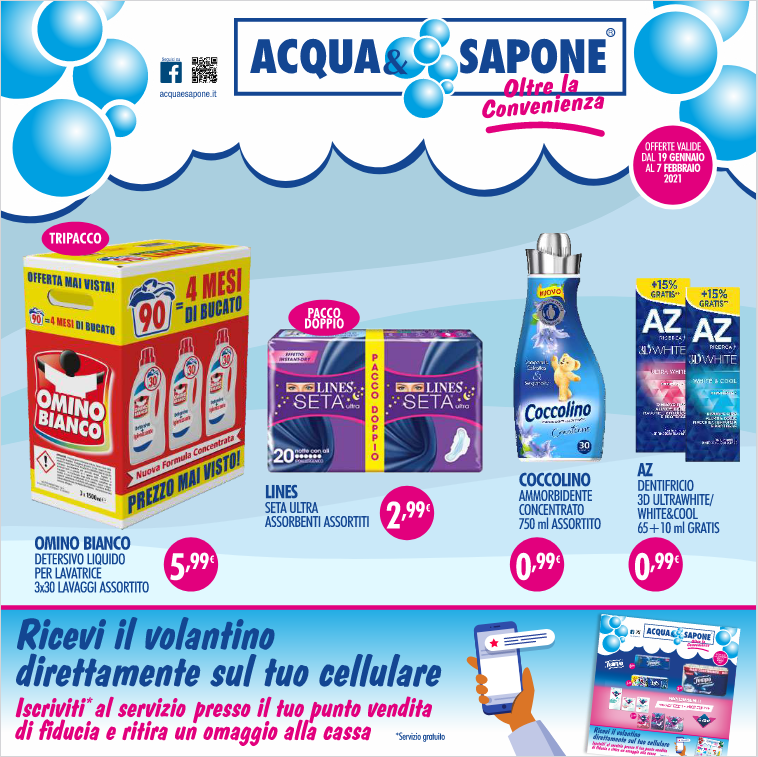Volantino ACQUA&SAPONE  fino al 07 Febbraio 2021