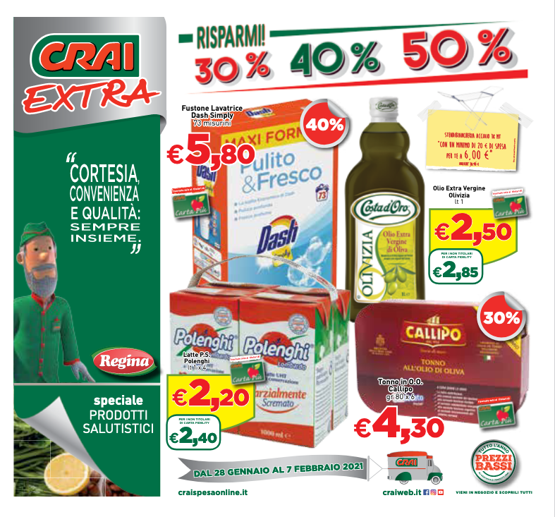 Crai - Risparmi 30% - 40% e 50%