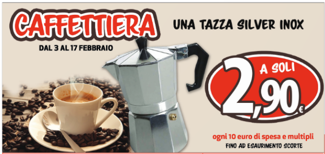 COOP CAFFETTIERA a 2,90€