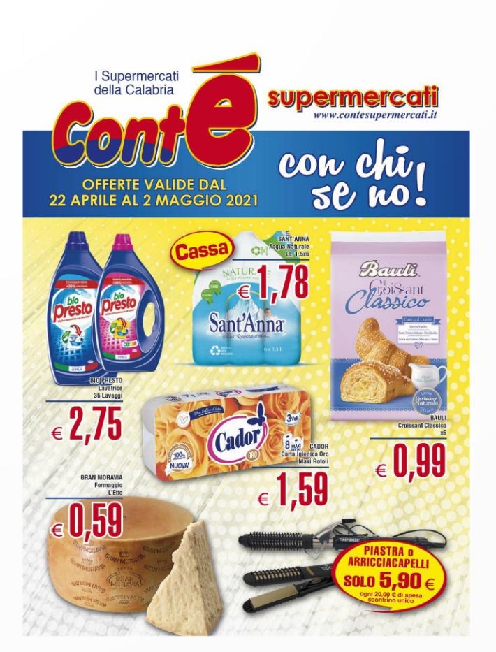 OFFERTE CONTè FINO AL 02 MAGGIO