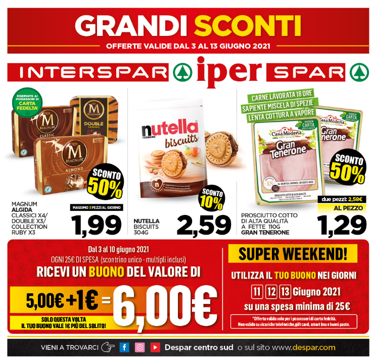 Interspar e Iperspar GRANDI SCONTI