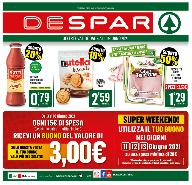 VOLANTINO DESPAR BUONO DI 3€