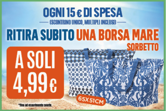 Borsa Mare Sorbetto a 4,99€