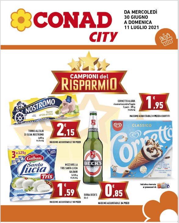 Conad city Volantino Campioni del Risparmio