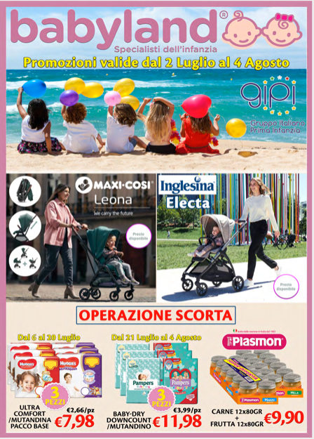 Volantino babyland Operazione Scorta