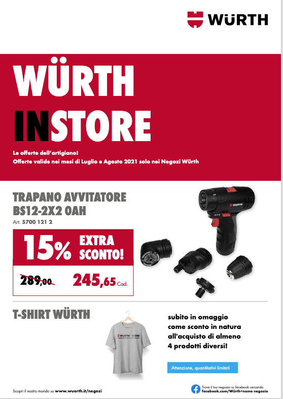 Nuovo Volantino WURTH INSTORE