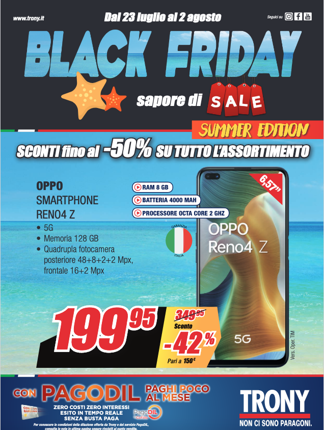 Trony Sconti fino al 50% su tutto l'assortimento