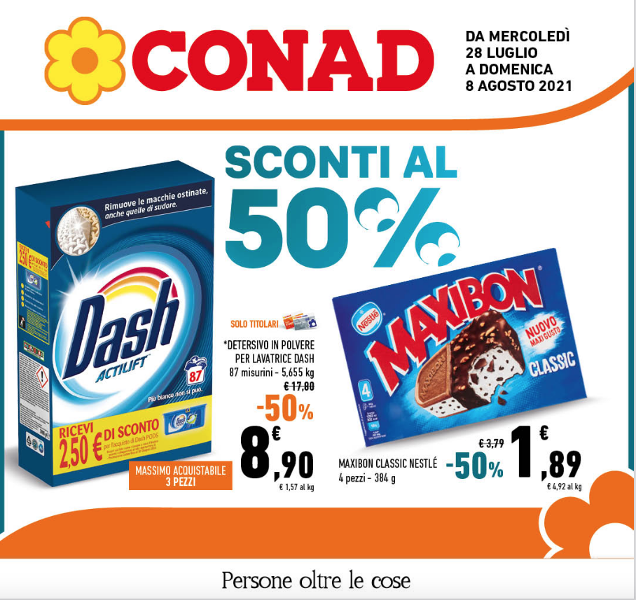Volantino Conad Sconti al 50%