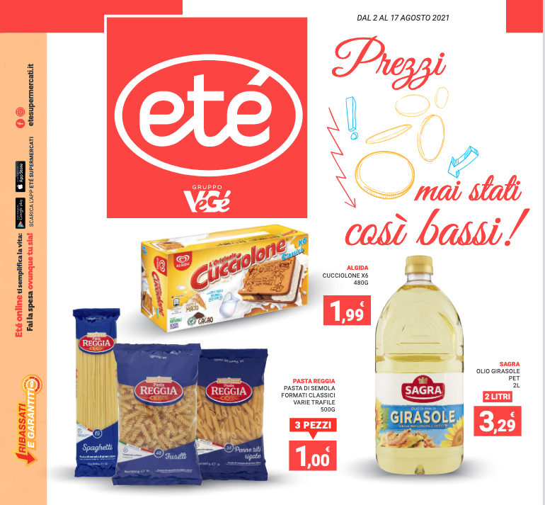 Etè Prezzi mai cosi bassi